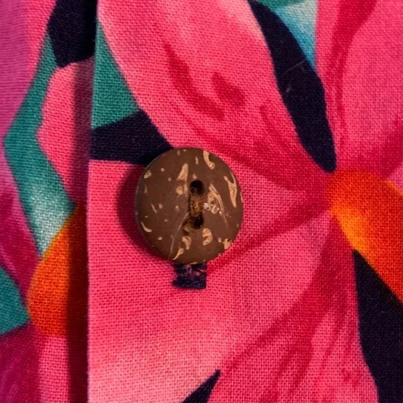 Hilo Hattie Mens XL Aloha Hawaiian Shirt Tropical Floral Print Made in Hawaii - Picture 10 of 12